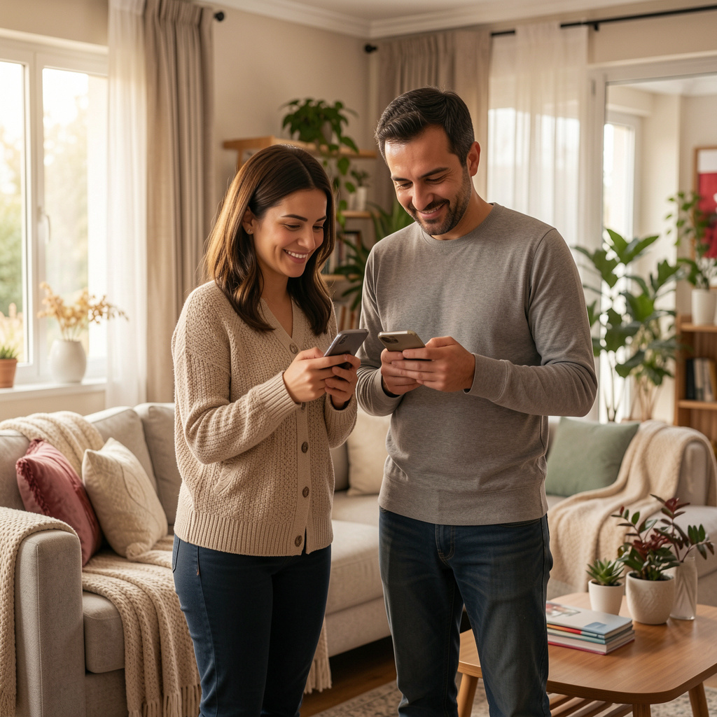 Velilerin mobil bildirim kontrol ettiği aile görseli